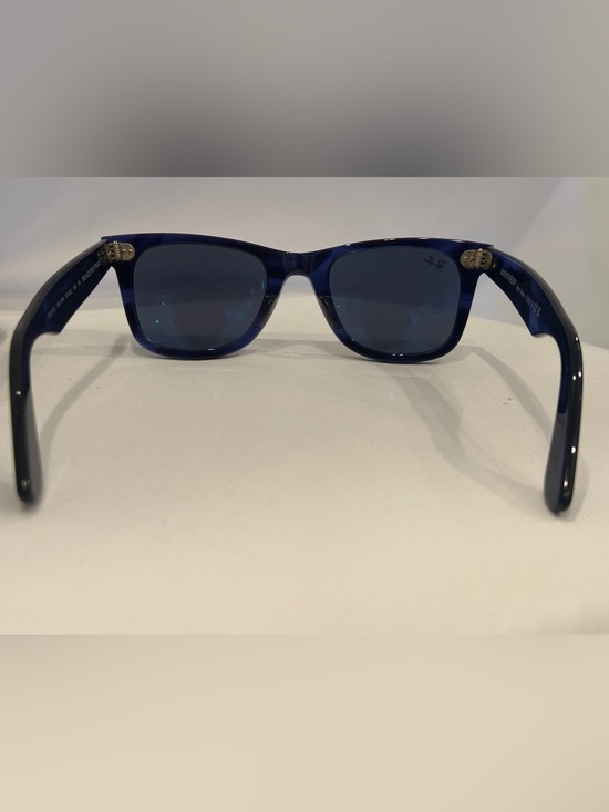 Ray-Ban RB2140 Wayfarer Navy Blue Marbled Frame Sunglasses NWT main image 9